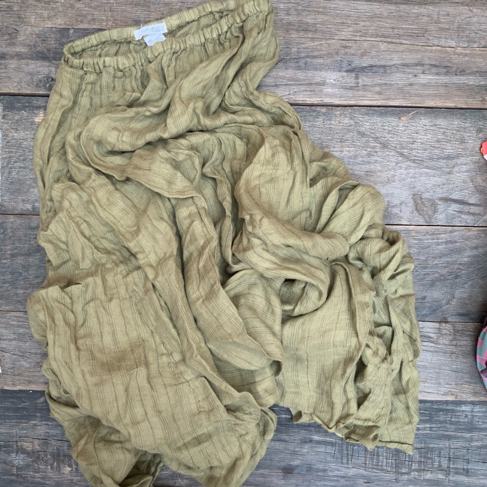 free people CP shades linen skirt khaki